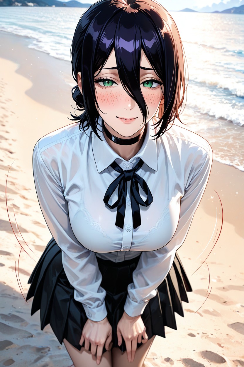 In Universe, Freckles, Very Black Hair Hentai IA