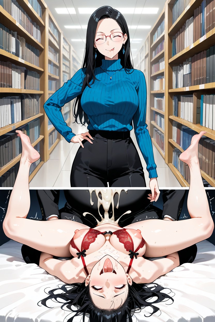 Head Thrown Back To Extreme, No Drool, Glasses Porno IA Hentai