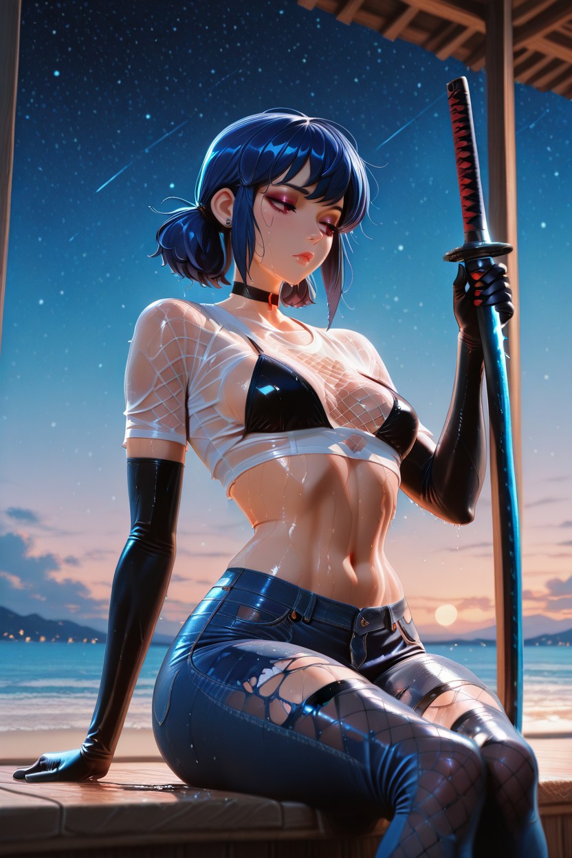 Pet Pose, 25+, Choker Hentai AI Porn
