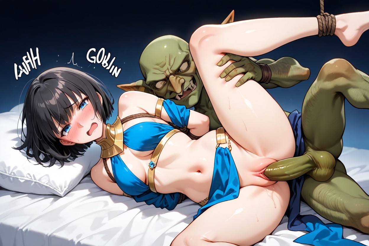 Female On Bed, Female Blue Cloth, Only One Female Hentai AI Porn