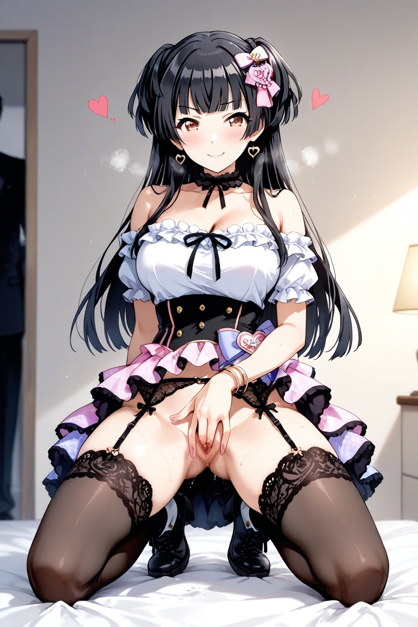 Her Calculated Smile, 1 Person, Soft Lighting Hentai AI Porn