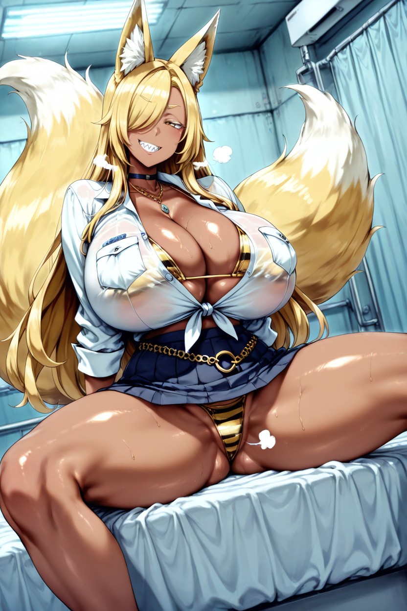 In Heat, Dutch Angle, Blonde Long Hair Hentai AI Porn