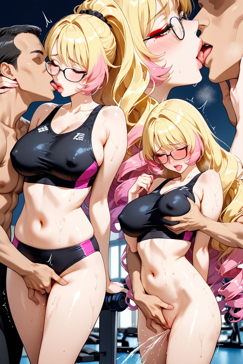 Voluminous Hair, Focus On Kissing, Extra Details Hentai AI Porn