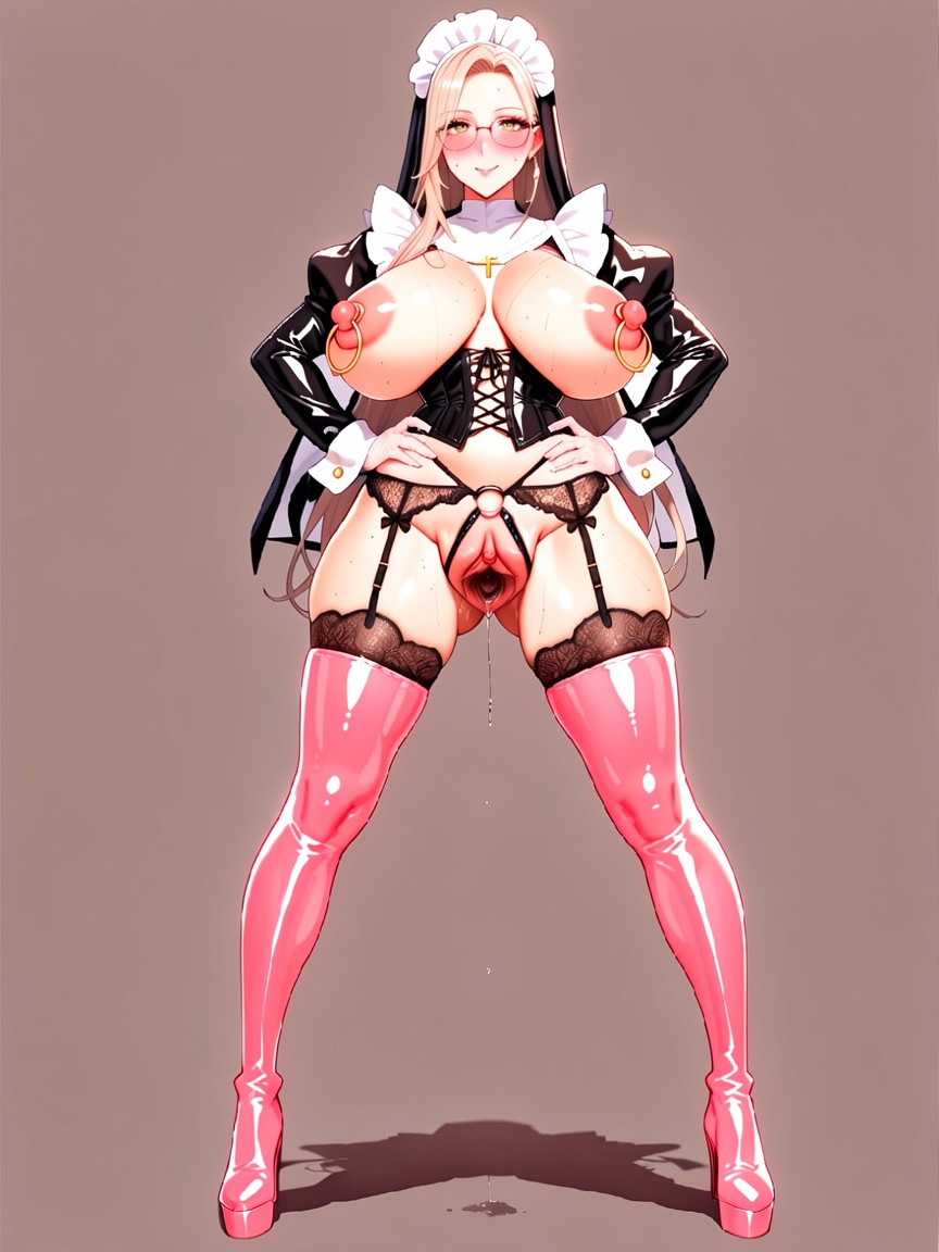 Super Snatched Waist, Naked, Bursting Breasts Hentai AI Porn