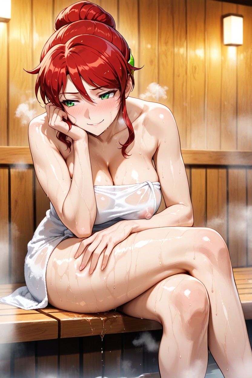 Extremely Sweaty, Dripping Sweat, Steamy Crotch Hentai AI Porn