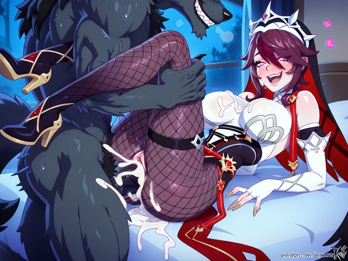 Cock Deep Inside Her Pussy, Night, Kajinman Style Hentai AI Porn