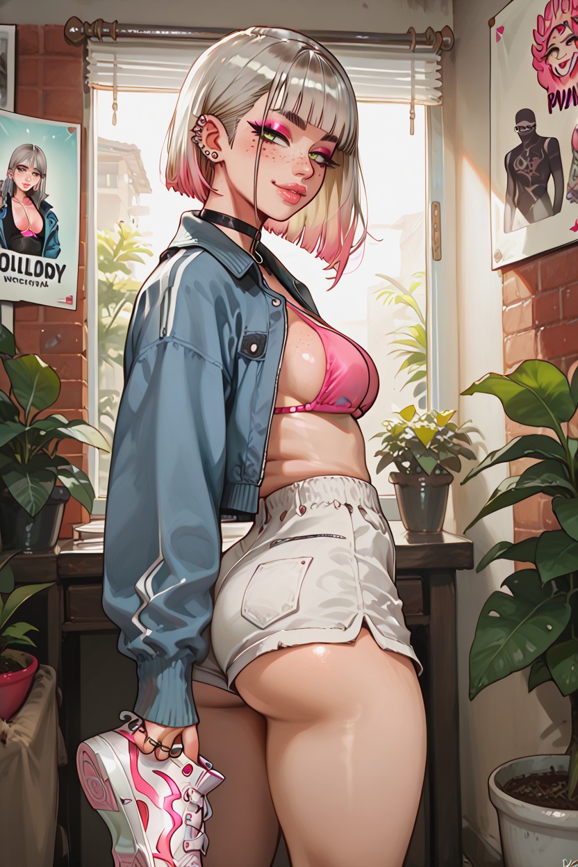 Perfect Skin, Detailed, Hard Nipples Hentai AI Porn
