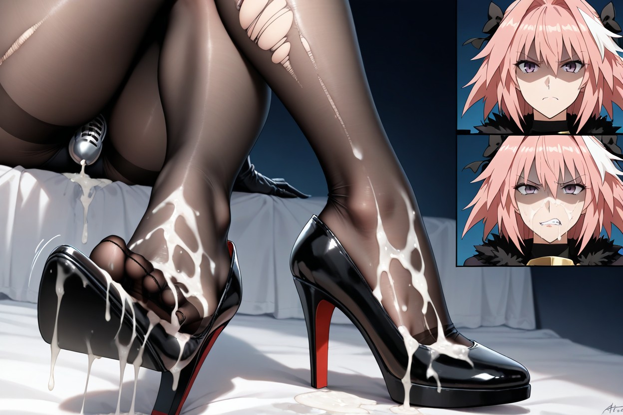 Eyes Wide In Shock, Legs Crossed, Scowl Hentai AI Porn