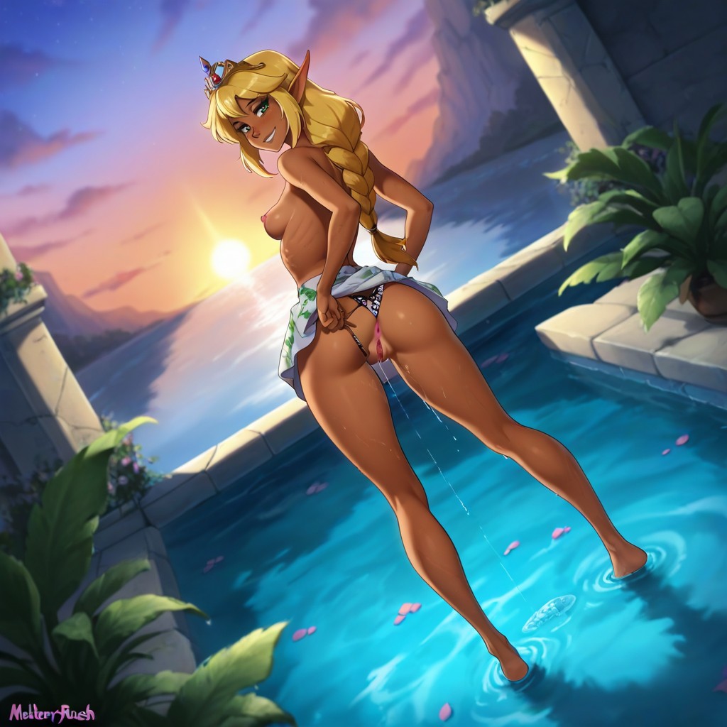 Puffy Labia Majora, Disney Art Style, Blonde Hair Hentai AI Porn