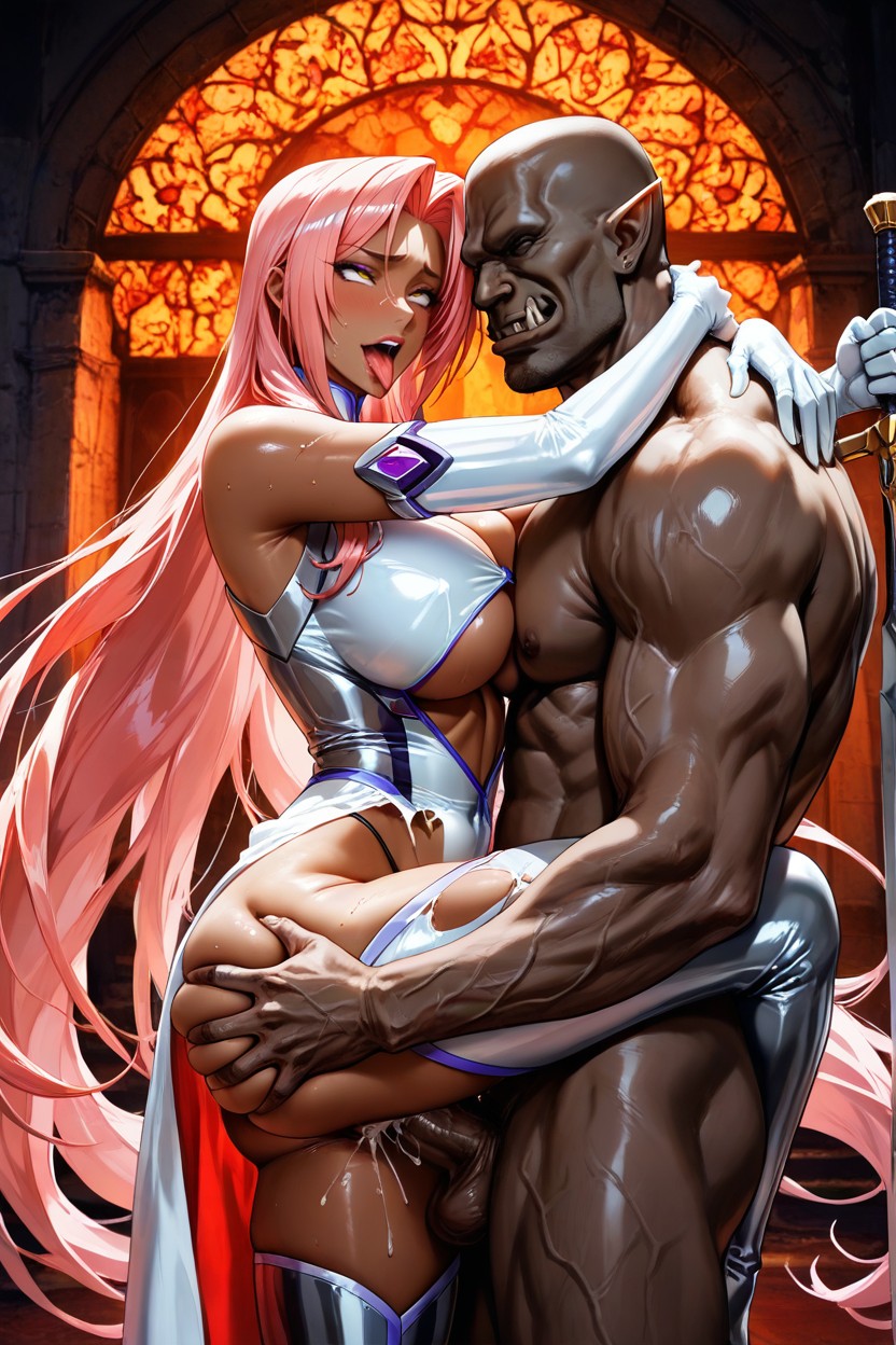 Ahegao, Seductive, Pink Hair Hentai AI Porn