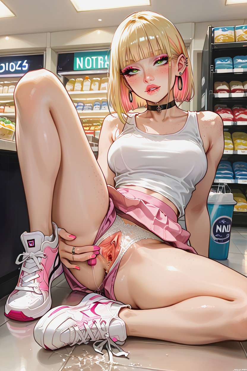 Voluptuous, Empty Store, Lipgloss Hentai AI Porn