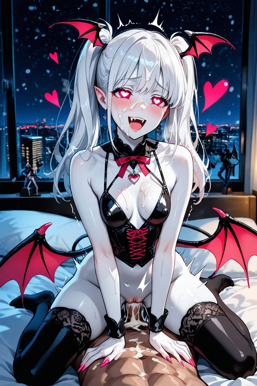 Beautiful Eyes, Sensitive, Vampire Teeth Hentai AI Porn