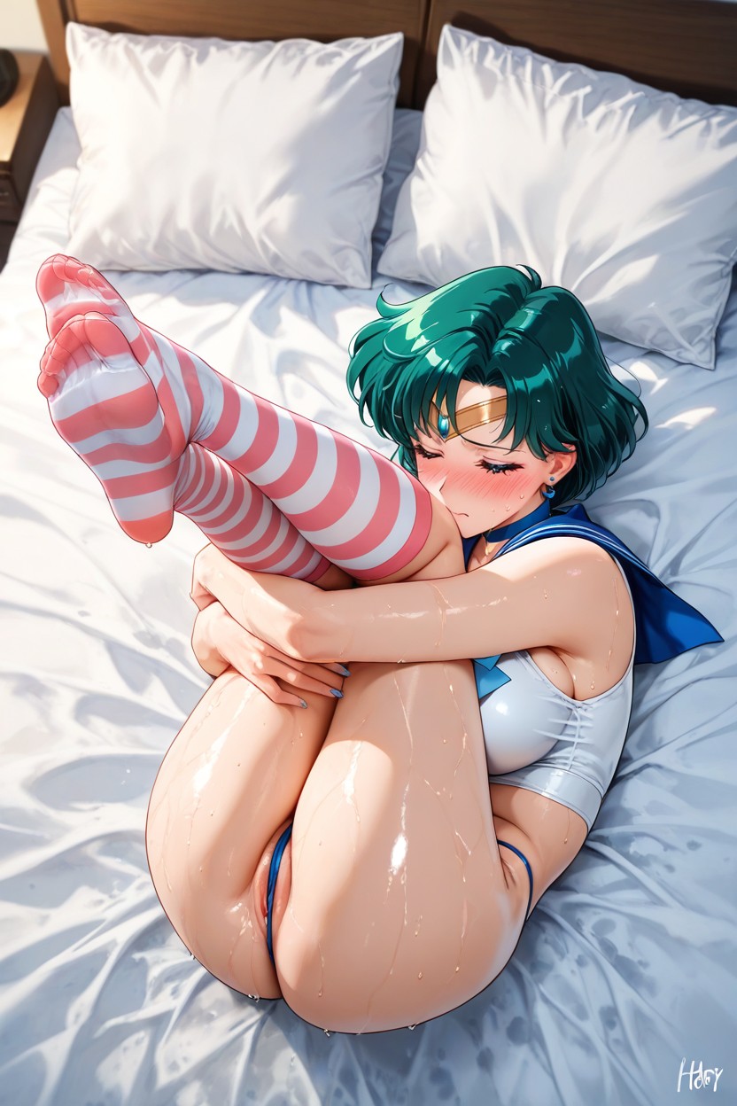 Beautiful Woman, Legs Together, Front View Hentai AI Porn