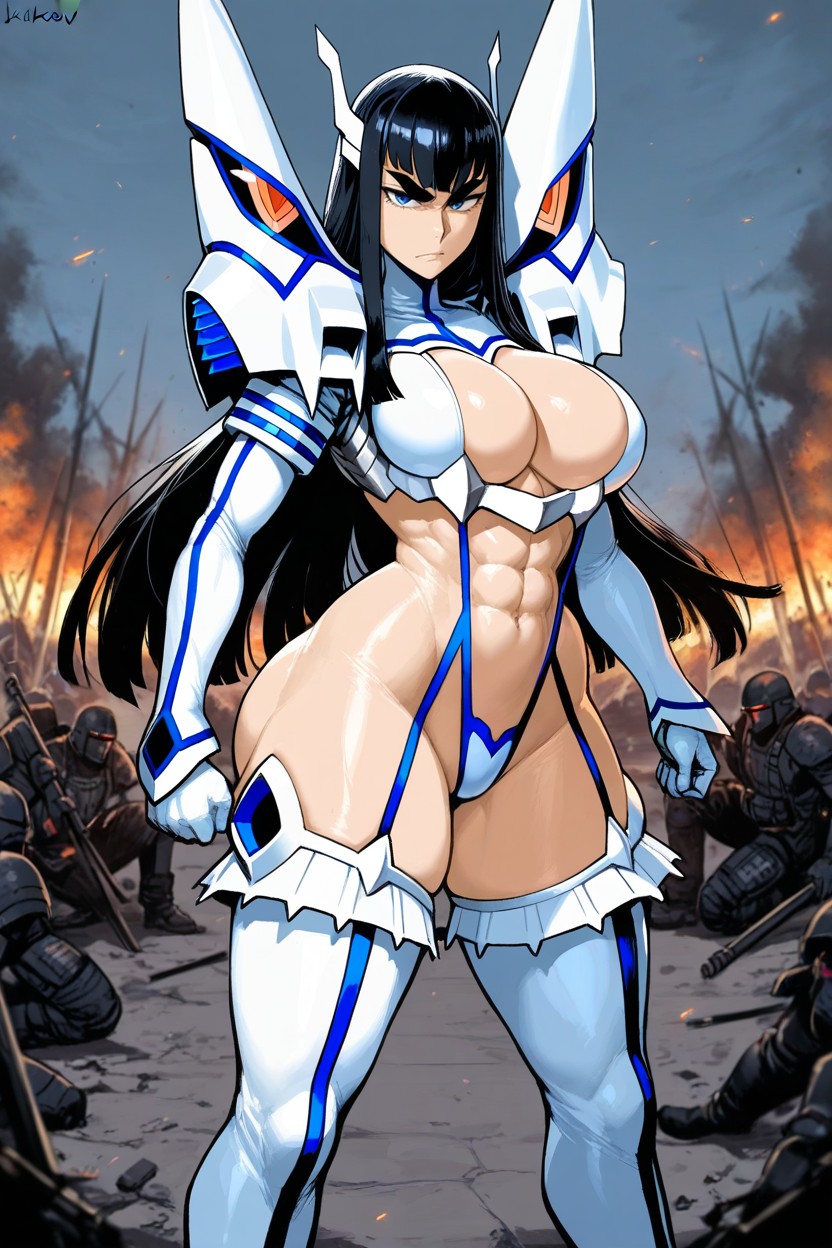 Garter Straps, 半閉的眼睛, Large Ass AI黃漫