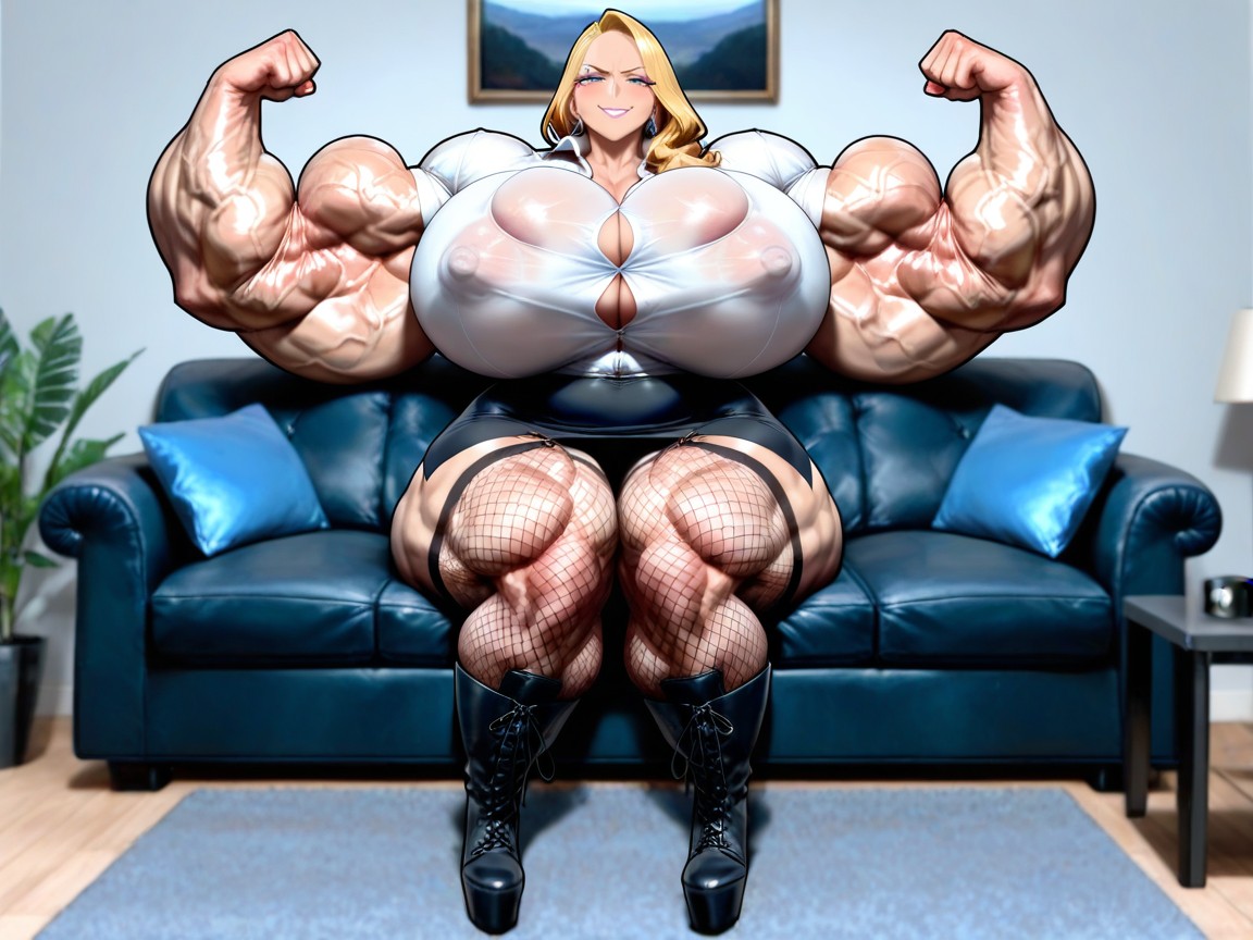 Gyaru, Colossal Breast, Erect Nipples Hentai AI Porn