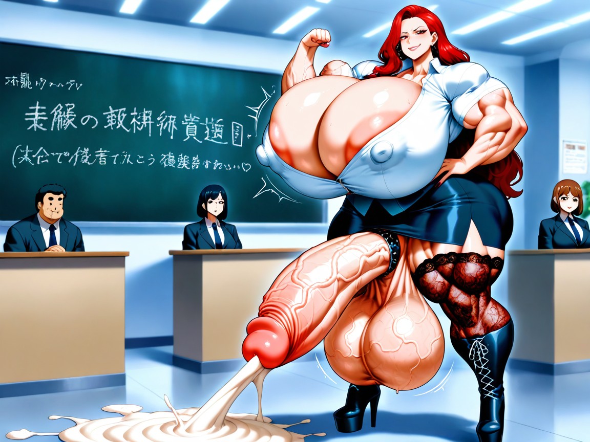 Strongbana Art Style, Cock Ring, Extremely Long Cock Hentai AI Porn