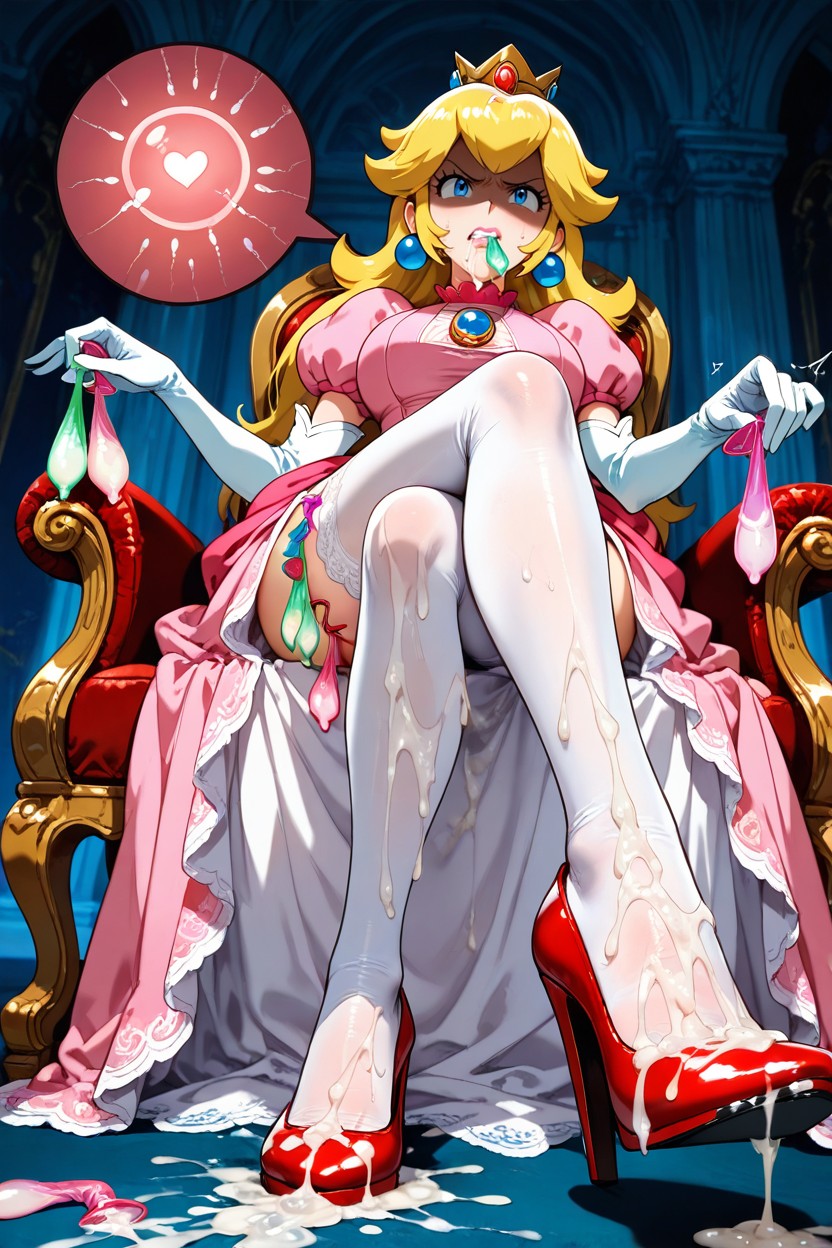 Covered By Cum, Slit Gown, Cum On Legs Hentai AI Porn