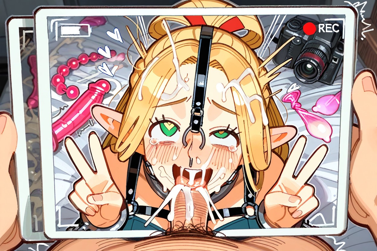 Happy Crying, Cum Overflow Mouth, Harness Ring Gag Hentai AI Porn