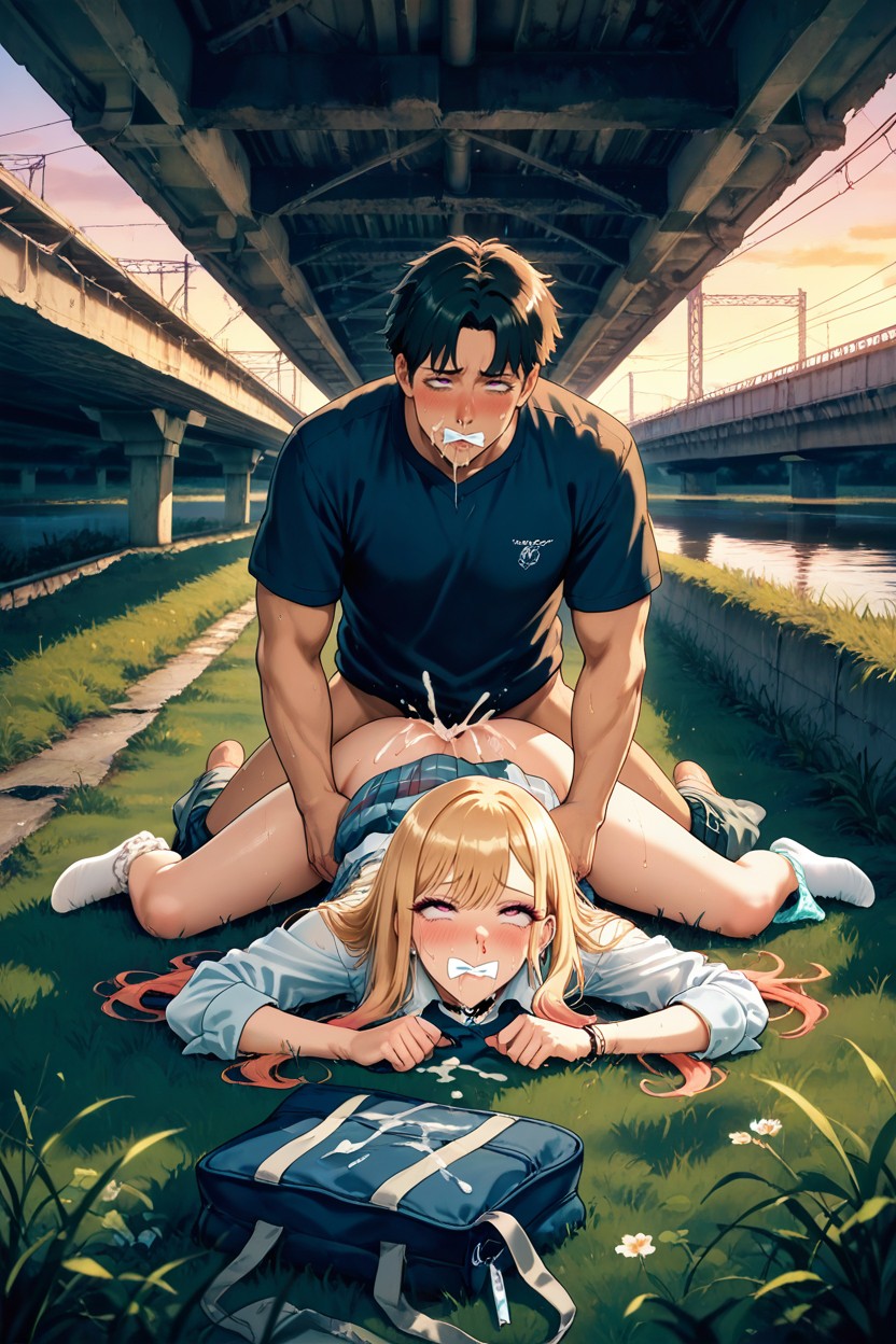 Dusk, Abandoned, Overpass Hentai AI Porn
