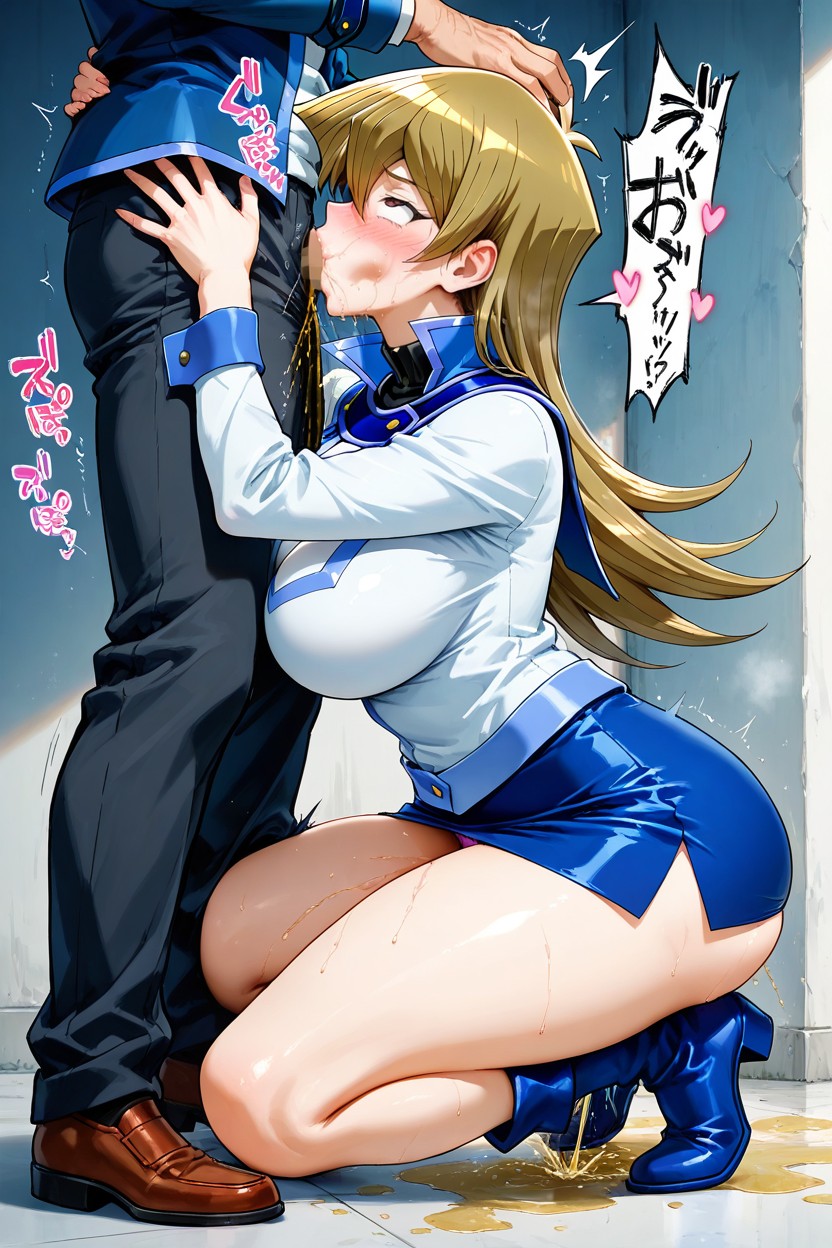 Sucking, Visible Panties, Hugging Leg Hentai AI Porn