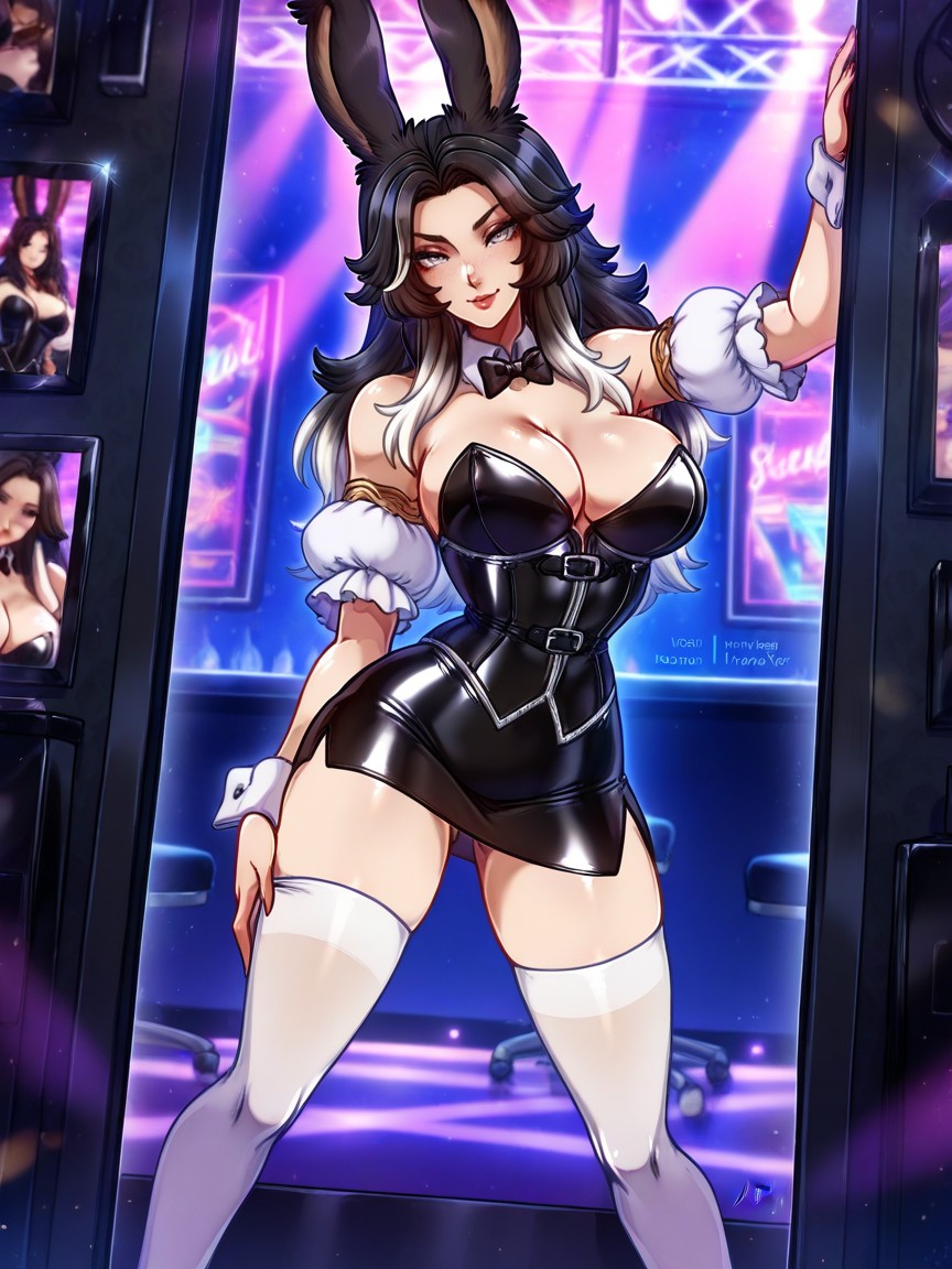 Cropped Bustier Top, White Thighhigh Socks, No Gold Detailing Hentai KI Porno