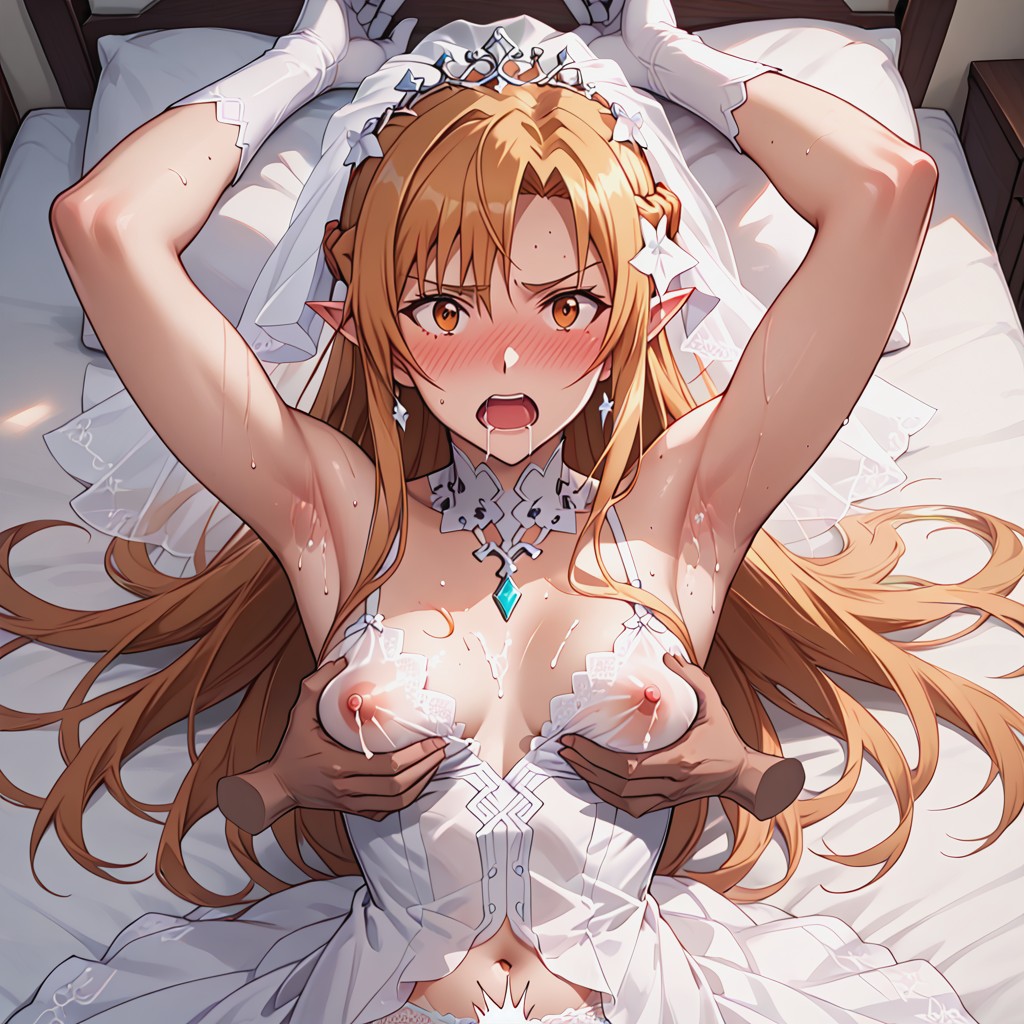 Spread Breast, Dropping, Erect Nipples Hentai AI Porn