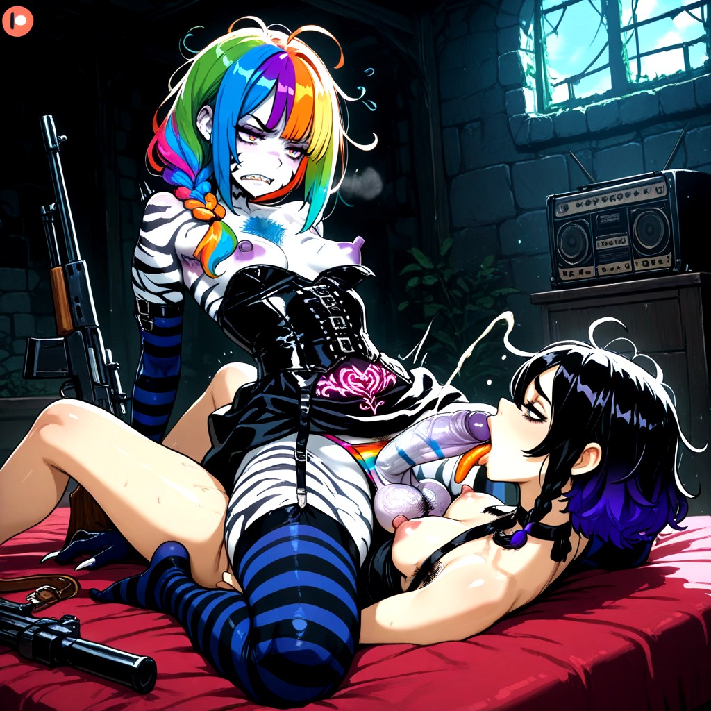 Sickened, Rainbow Panties, Lesbians Hentai AI Porn