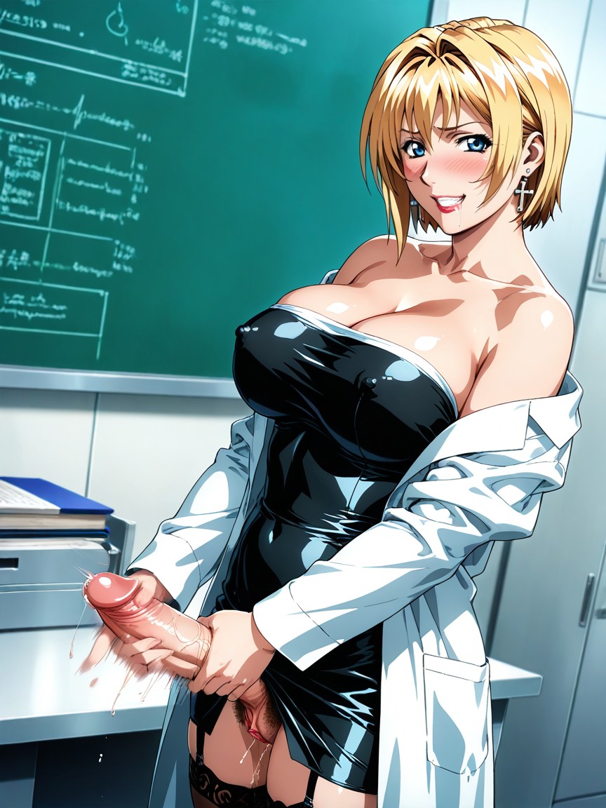 Skinny, Extreme Pussy Juice, Blonde Hair Hentai AI Porn
