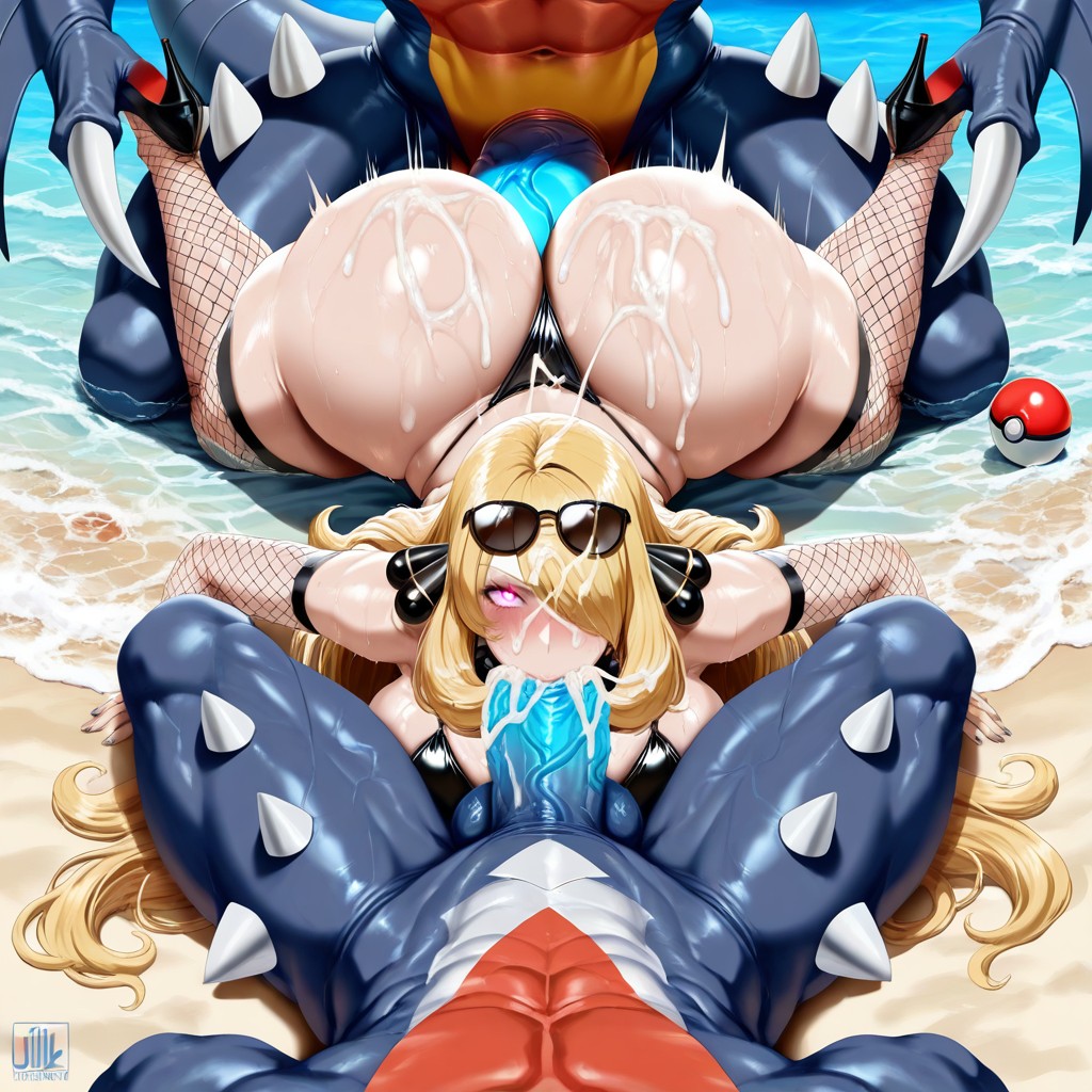 Spread Legs, Ass Up, Motion Lines One Garchomp Cum On Face Hentai AI Porn