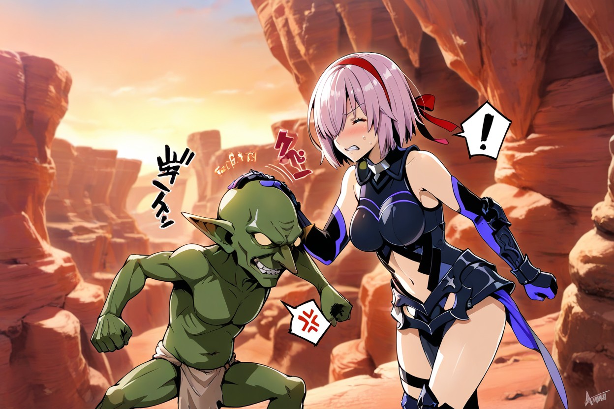 18+, Walking In Canyon, Goblin In Loincloth Hentai IA