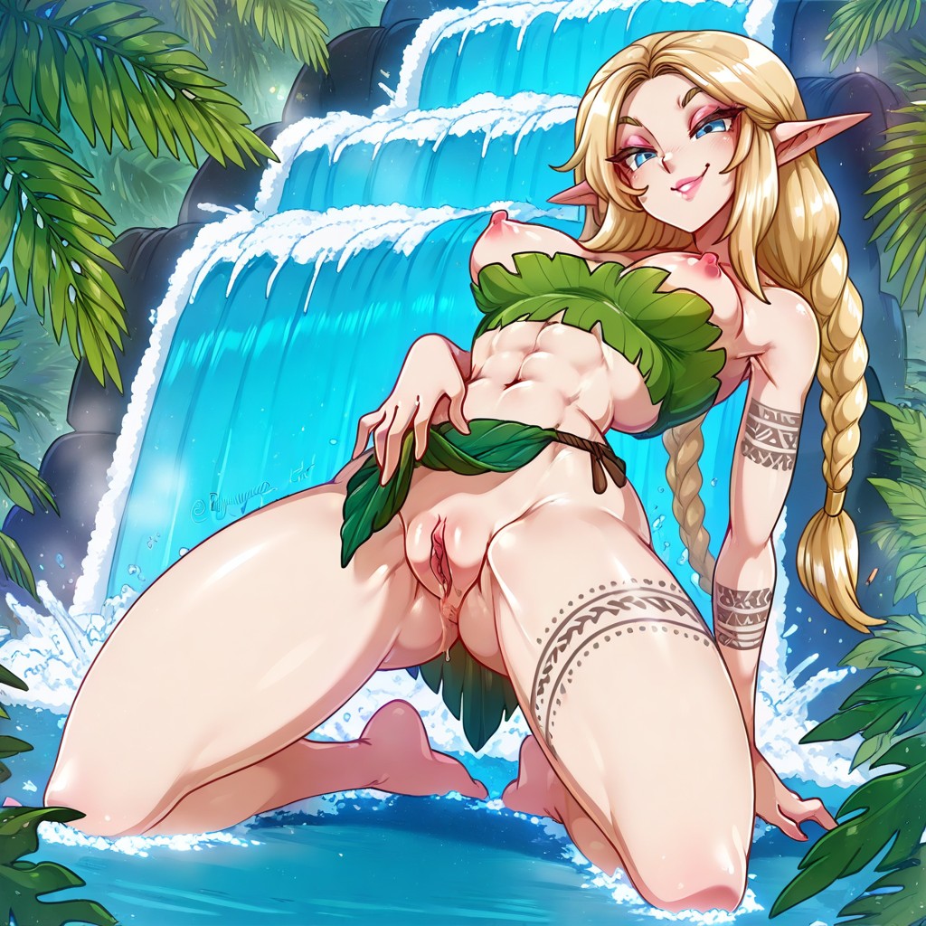 Bent Over The The Waist, Pussy Juice, Female Elf Hentai AI Porn