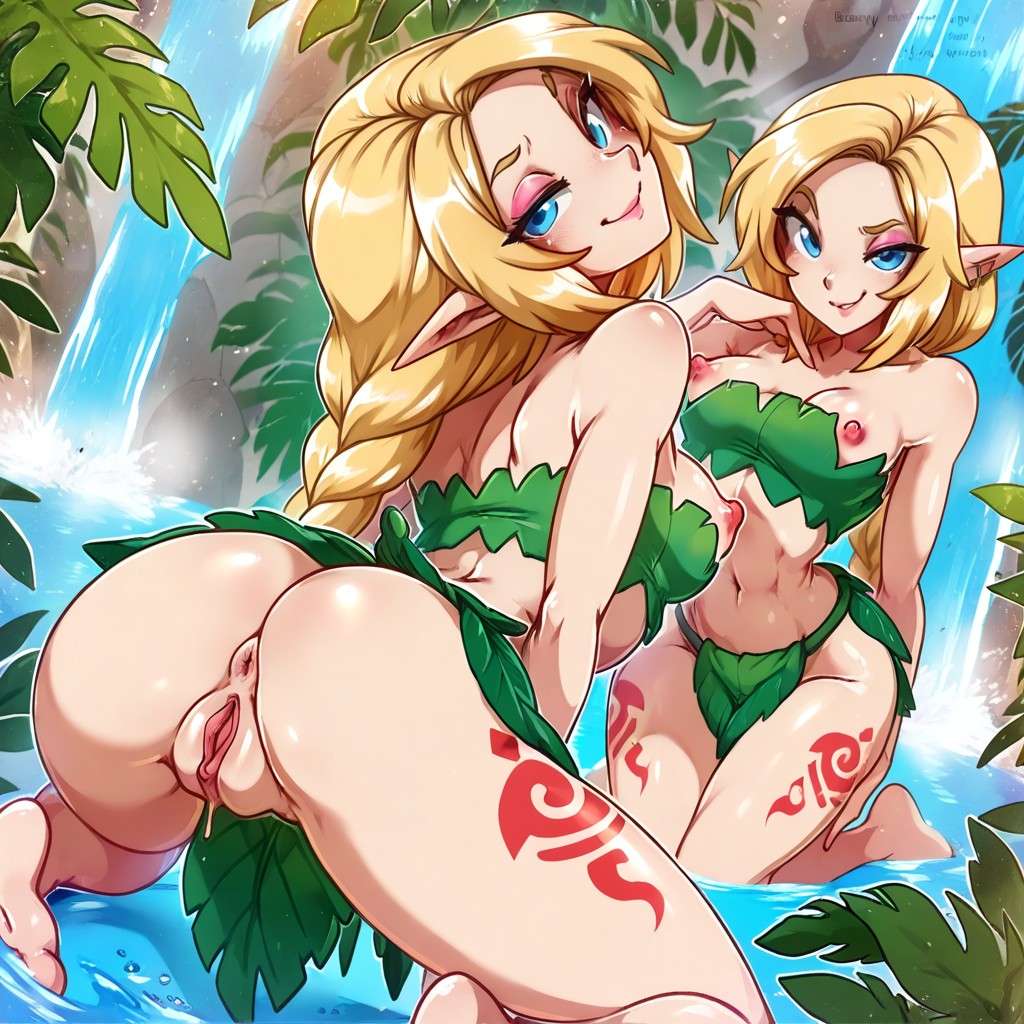 Bent Over The The Waist, Pink Labia, Slutty Hentai AI Porn
