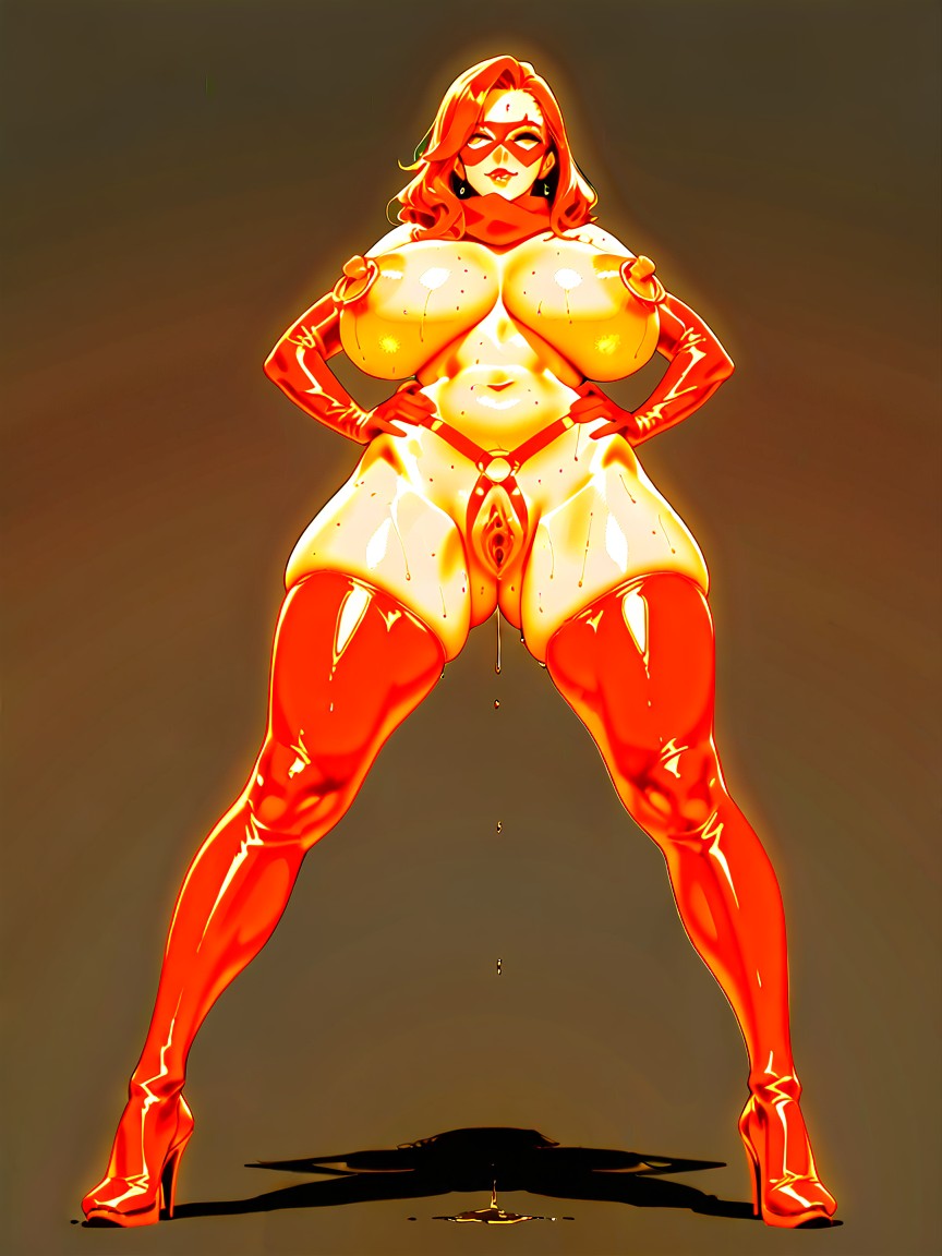 Full Body, Visible Clitoris, Hands On Hips Hentai AI Porn
