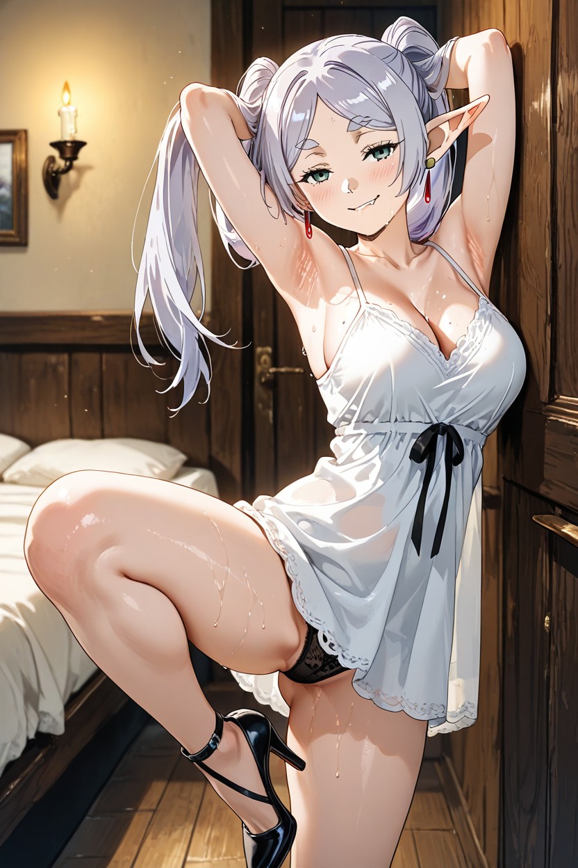 Closeup, Arms Above Head Adjusting Hair, Close To Her Hentai AI Porn
