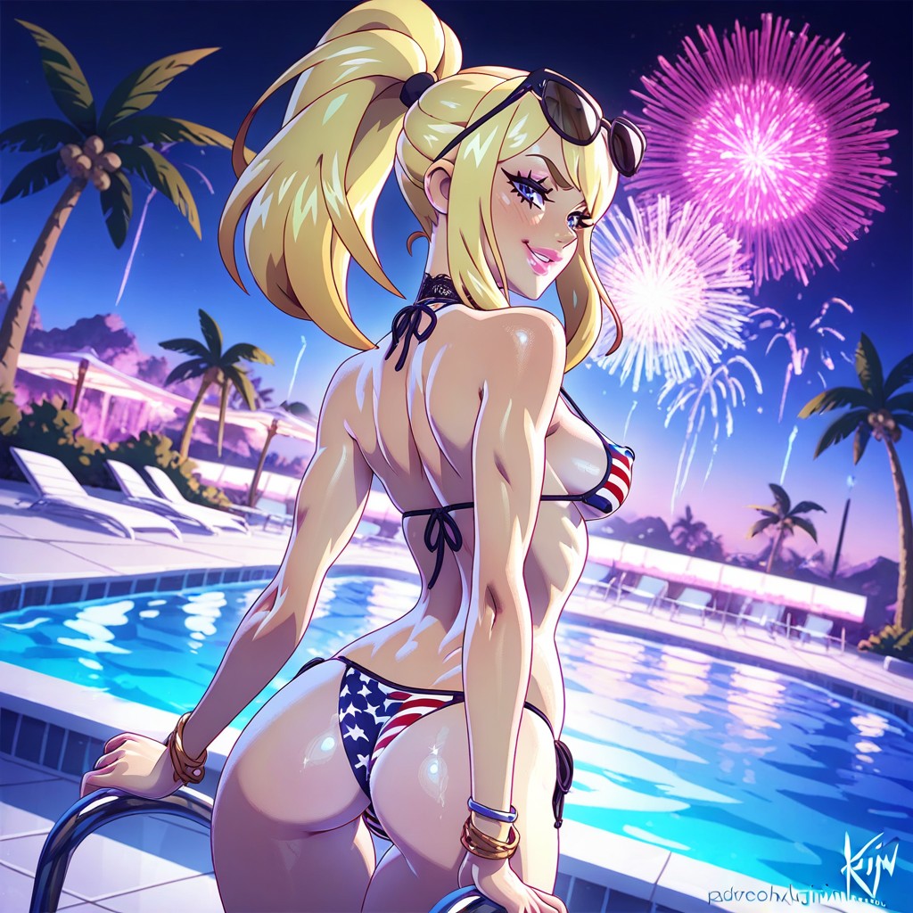 Bow In Hair, At Night, Cinematic Lighting Hentai AI Porn