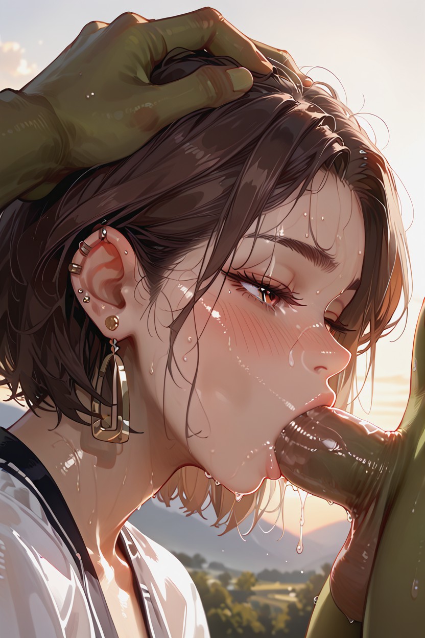 Extra Detail Of Face, Tired Face , Extreme Close Up Hentai AI Porn