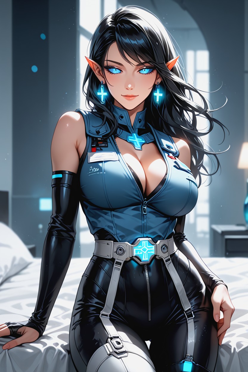 Cowboy Shot, Subtle Glow, Night Hentai AI Porn