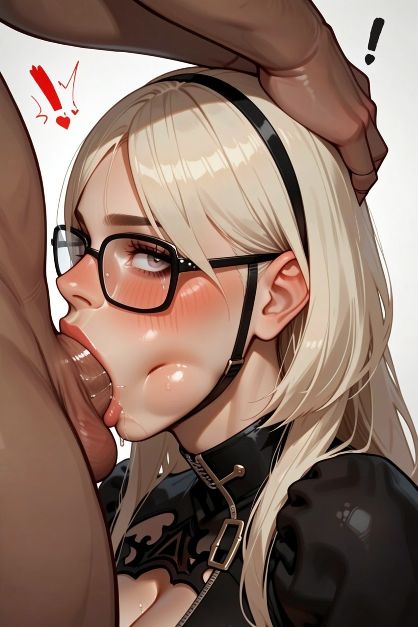 Black Fishnet Stockings, Face Fuck, Arms Up Hentai AI Porn