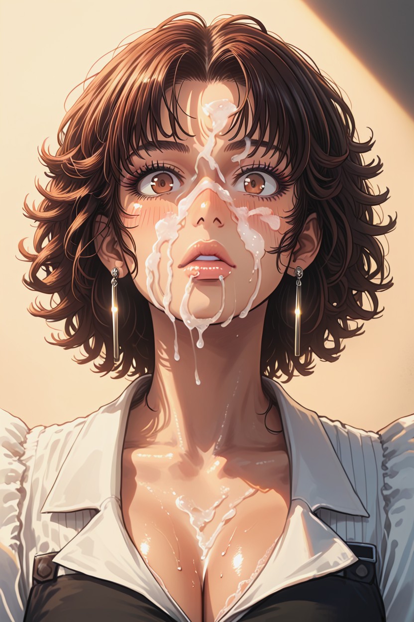 Zoom In, Brown Eyes, Professional Makeup Hentai AI Porn