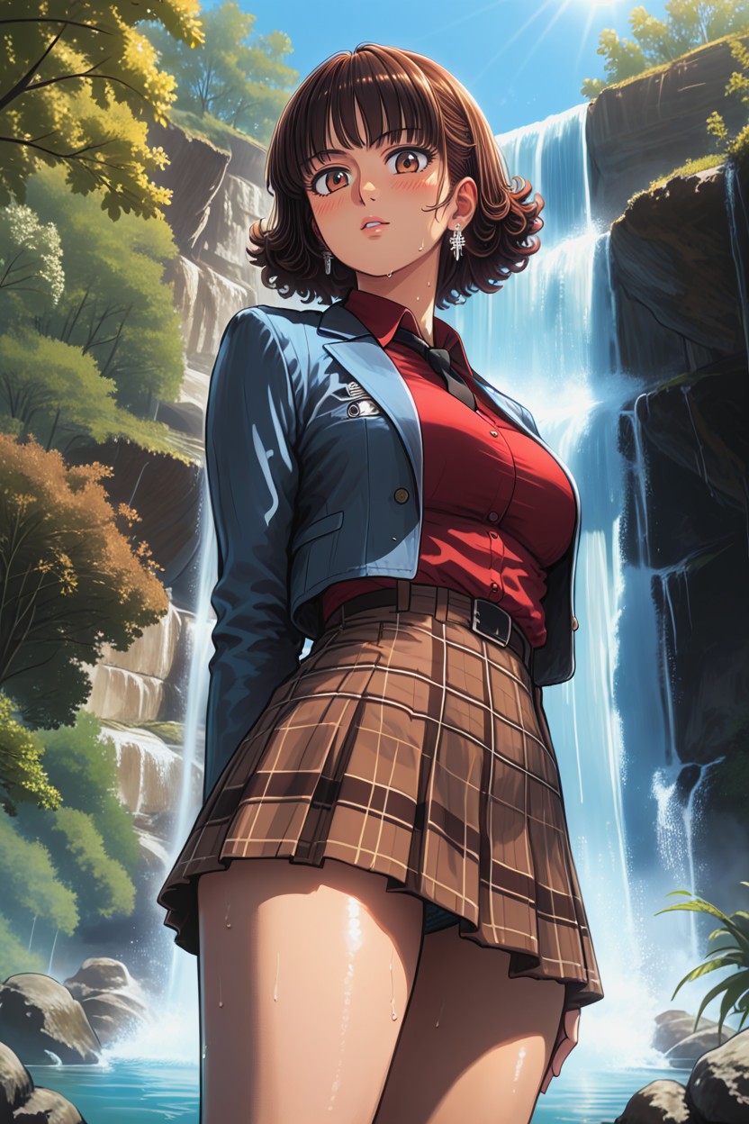 Bottom Up, Perspective Side Angle, Brown Eyes Hentai AI Porn