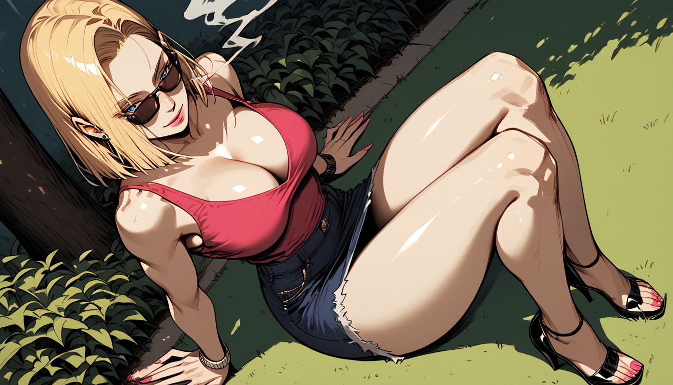 Pelo Rubio, Smoking A Cigarette, Ultra Detailed Hentai IA