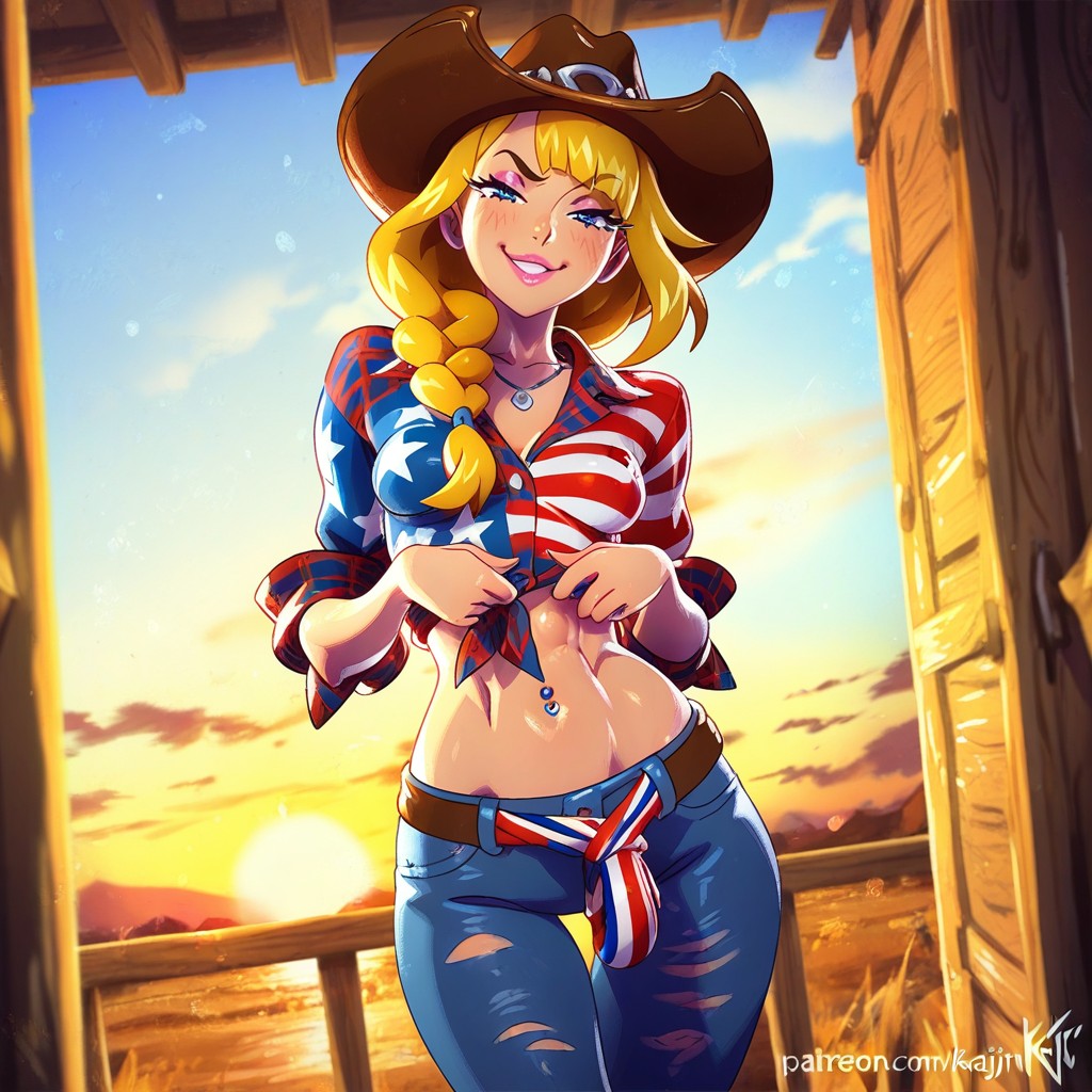 Wooden Cabin On An Open Plain, Dynamic Angle, Necklace Hentai IA