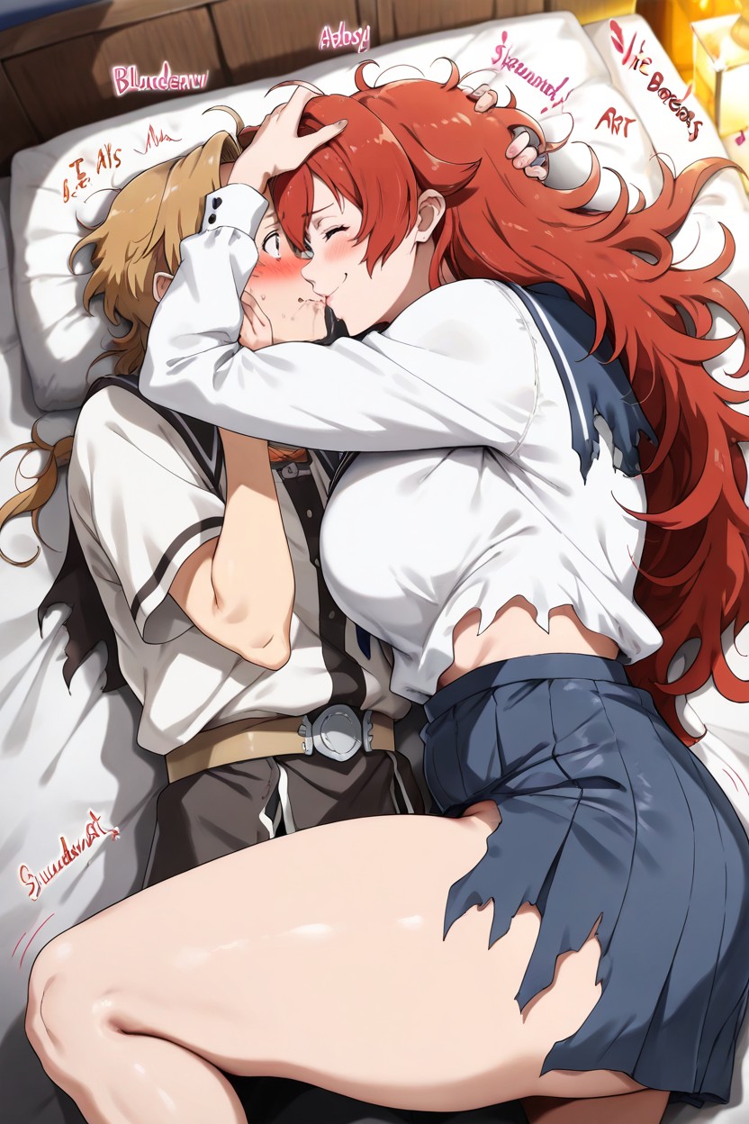 Eris And Rudeus's Lips Touch, A And A, Beautiful Hentai IA