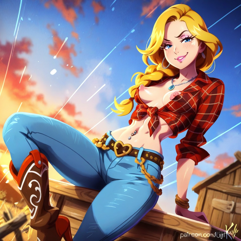 Break, Sunset, Blue Jeans Porno IA Hentai
