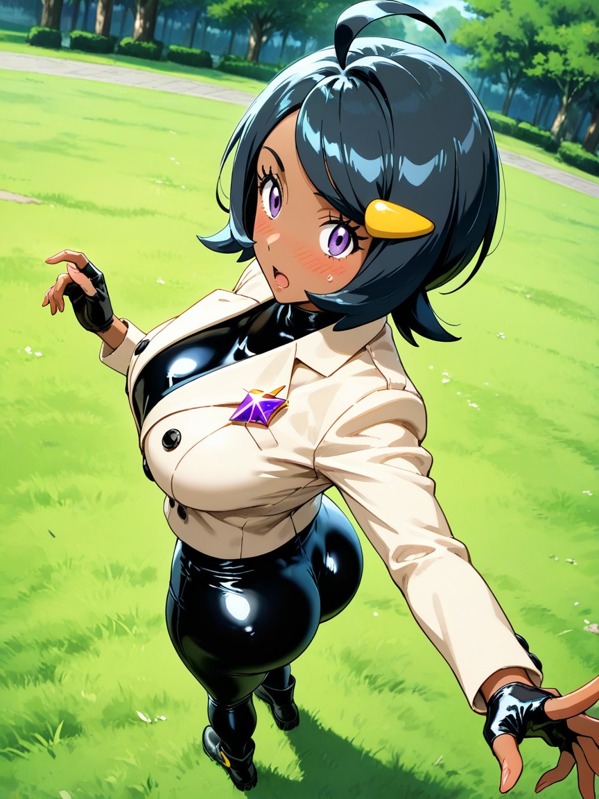 Ass Focus, Black Hair, Waist-length Porno IA Hentai