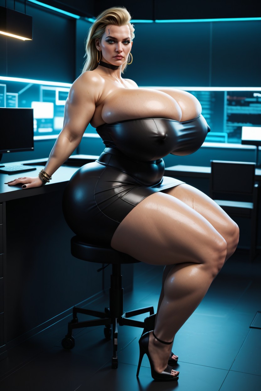 Black Clothes, Extremely Large Ass Stretching Tight Top, Ssbbw Porno IA Hentai