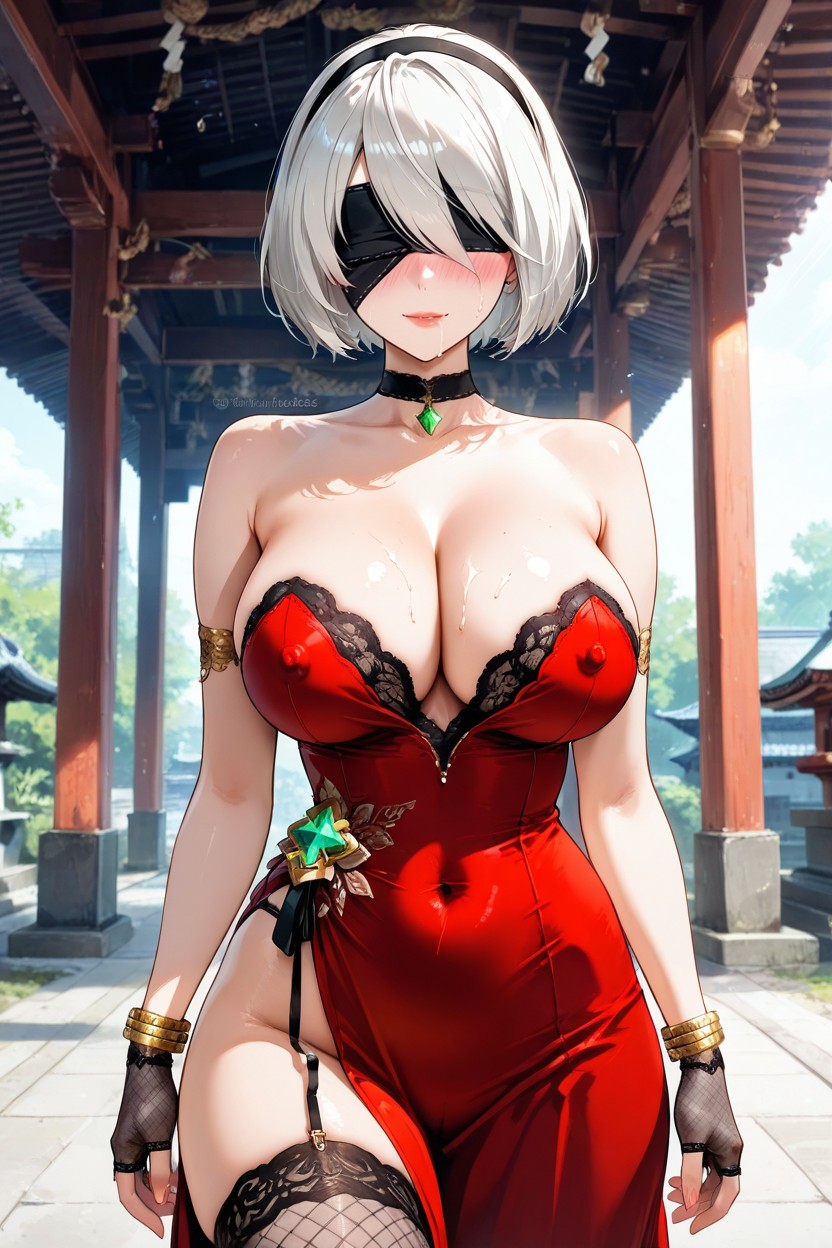 B From Nier Automata, Beautiful Breasts, Large Breasts Porno IA Hentai
