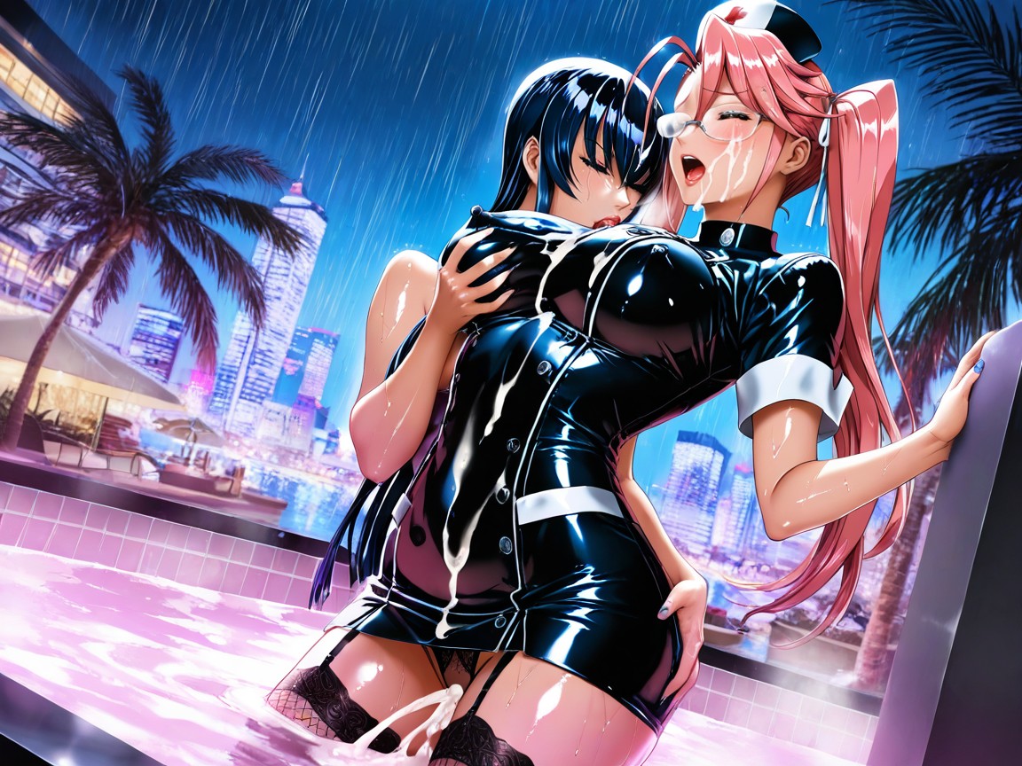 Emotional Storytelling Composition, Cinematic Realism, Oiled Skin Hentai AI Porn