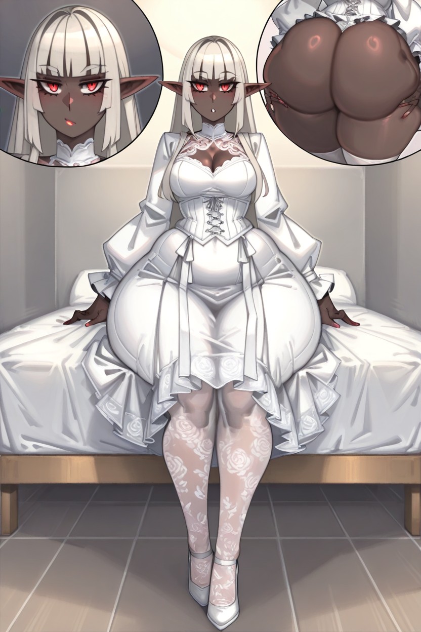 Floor-length Skirt, Fermer, Long Straight Bangs Porno IA Hentai