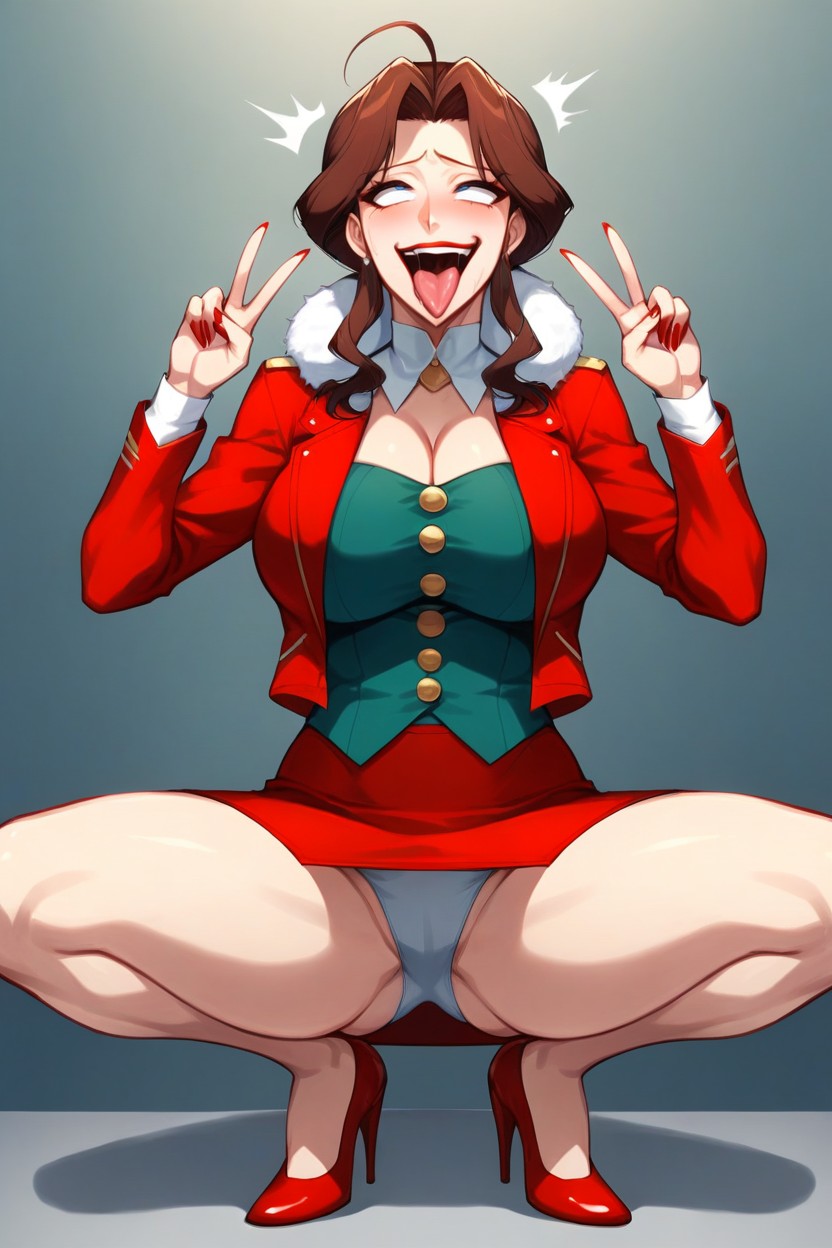 Ohogao, Verrückt, Böses Grinsen Hentai KI Porno
